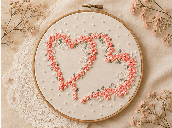 Forever Together Heart Embroidery Hoop image